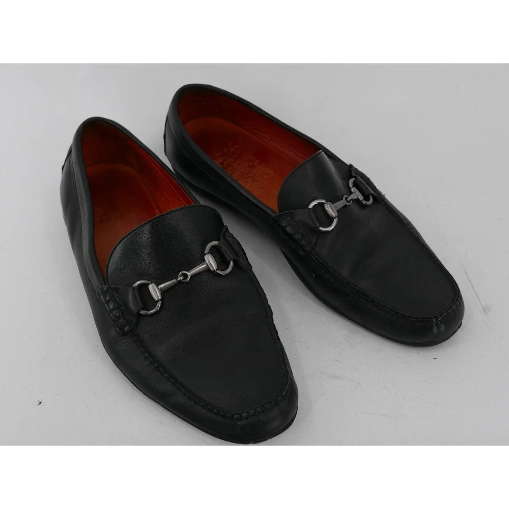 Peter Millar Loafers Black Leather Bit Slip On Casual Men's Size 10.5 MC0040